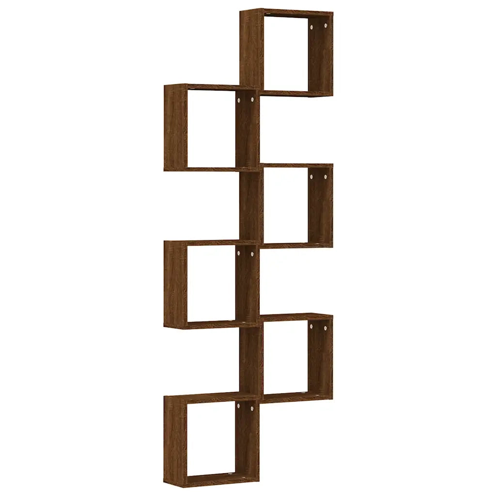 Mensole a Cubo 6 pz Rovere Marrone 30x15x30 cm 815887