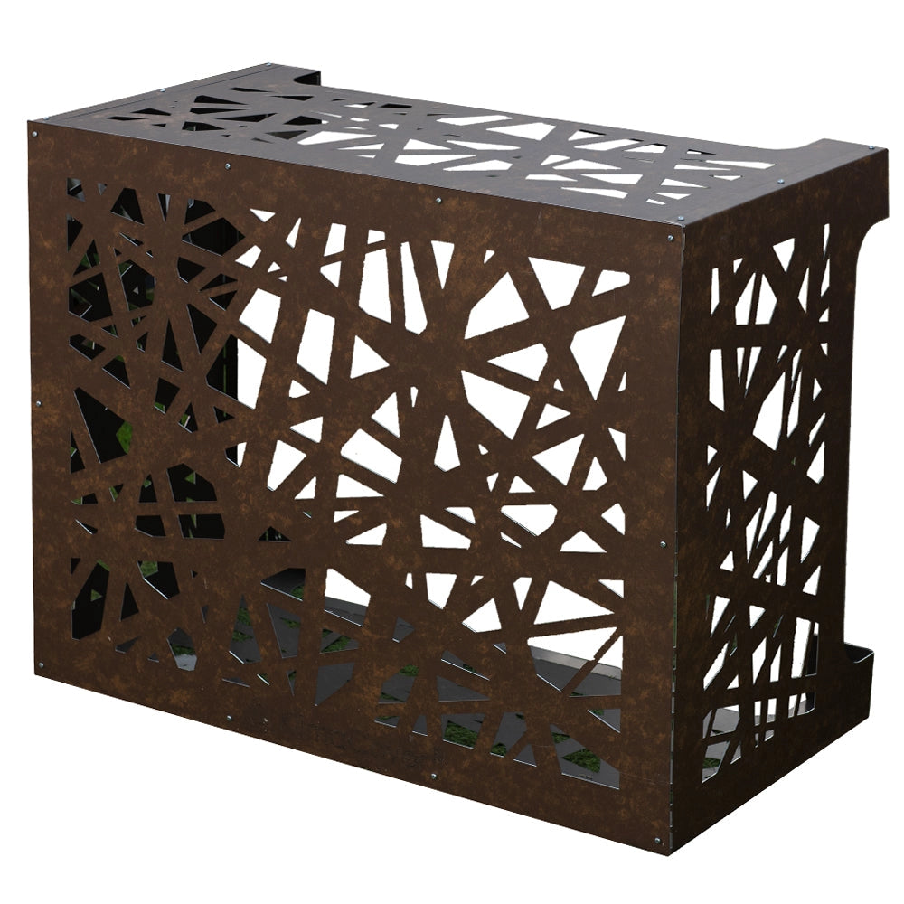 Copricondizionatore Copertura per Climatizzatore 86x44x68 cm Artist M in Alluminio Marrone Corten