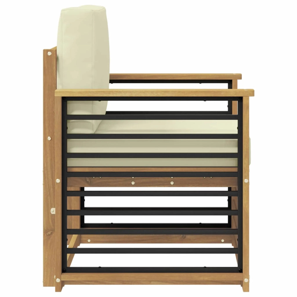 Set di divani da esterno-Sofa da giardino Poliestere Bianco 175947