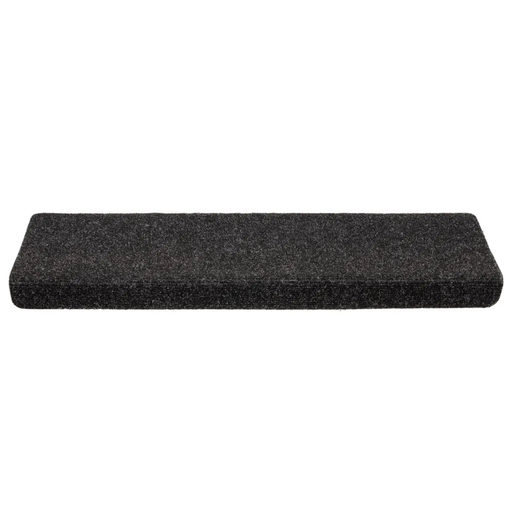 Tappetini per Scale Tessuto Agugliato 5 pz 65x25 cm Neri cod mxl 73586