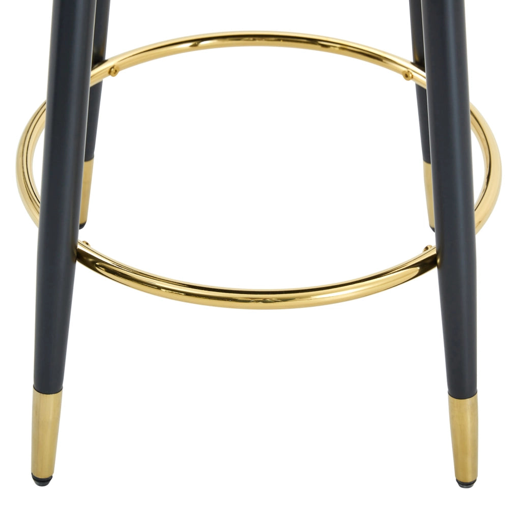Set 2 sgabelli da bar girevoli a 360° in PU grigio chiaro e marrone HAVRYA