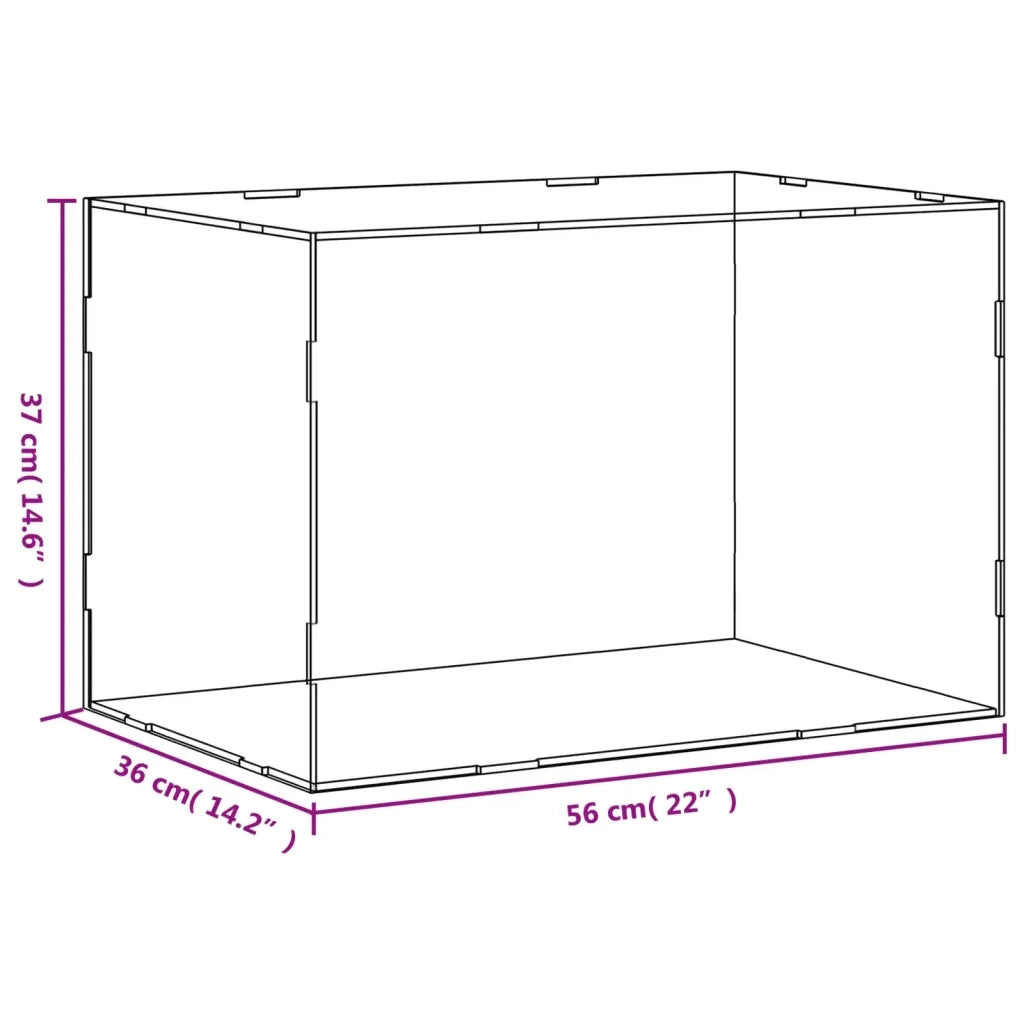 Scatola espositiva trasparente 56x36x37 cm in acrilico CFW9021723