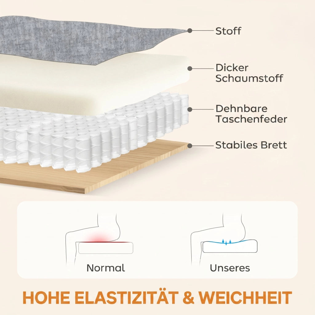 Poltrona Relax Girevole con Funzione Letto ¨C zephmum ¨C Tessuto Grigio Chiaro