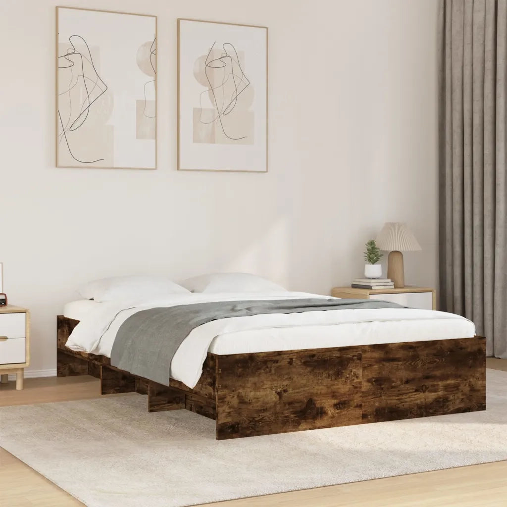 Giroletto senza Materasso Rovere Fumo 140x190 cm in Truciolato 3295685