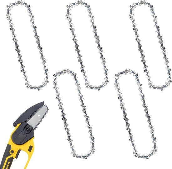 Set di catena per sega a catena - guida catena da 19 cm - 37 trasmissioni - catena a bassa ritardata - piccole catene per sega a catena - seghe a catena mini a radiocontrollo - lama per sega a catena - potatura.