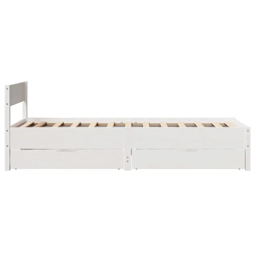 vidaXL Letto senza Materasso Bianco 90x190 cm in Legno Massello Pino