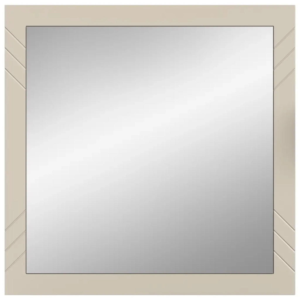 Specchio LUNA - Beige opaco - Quadrato 80x80 cm - Da appendere