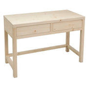 Scrivania 2 cassetti in legno massello abete grezzo l.110 p.55 h.80 (3319) - Mobili 2G