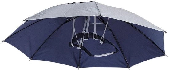 Parasole per la Testa - Cappello per Sole e Pioggia - Ventilazione - Impermeabile - Formato Compattibile - Adatto per Tutti i Tipi di Capelli