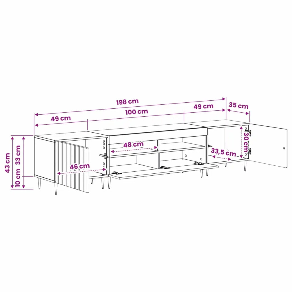 Mobile TV LED a 5 pezzi Sonoma grigio Legno ingegnerizzato 3416523