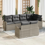 Set Divano da Giardino Grigio chiaro polyrattan 3346082