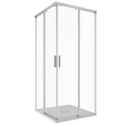 Box Doccia Angolare 70x100 cm 2 Ante Scorrevoli in Cristallo Trasparente 6mm H195 Bonussi Grace