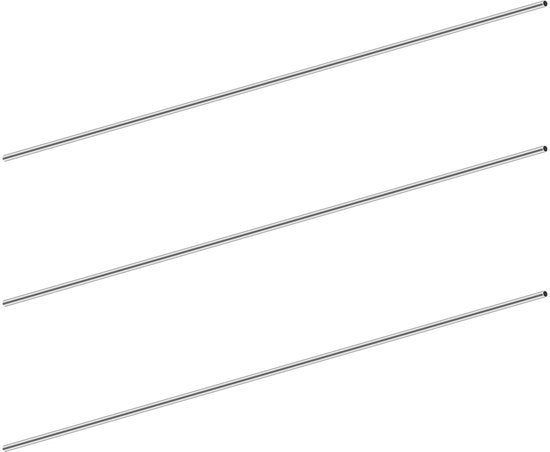 Tubo in acciaio inossidabile 2mm OD - 3 pezzi - 150mm lunghezza - 0.2mm spessore - tubo senza saldatura - duraturo e esteticamente accettabile - tubo in metallo
