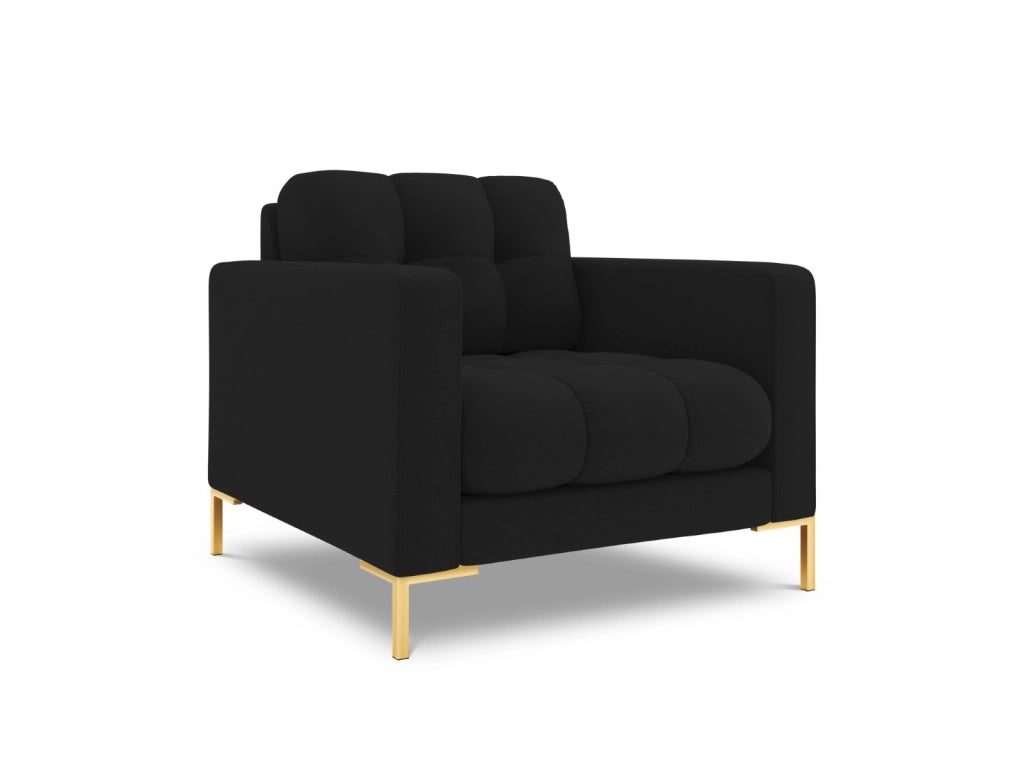 Cosmopolitan Design - Poltrona "Bali" in tessuto strutturato nero 