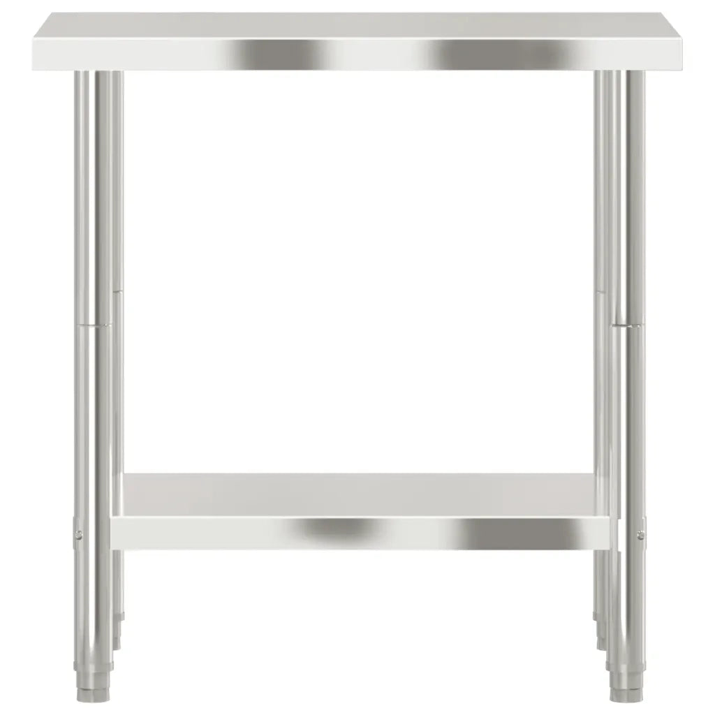 Tavolo da Lavoro da Cucina 82,5x55x85cm in Acciaio Inossidabile CFW3710399