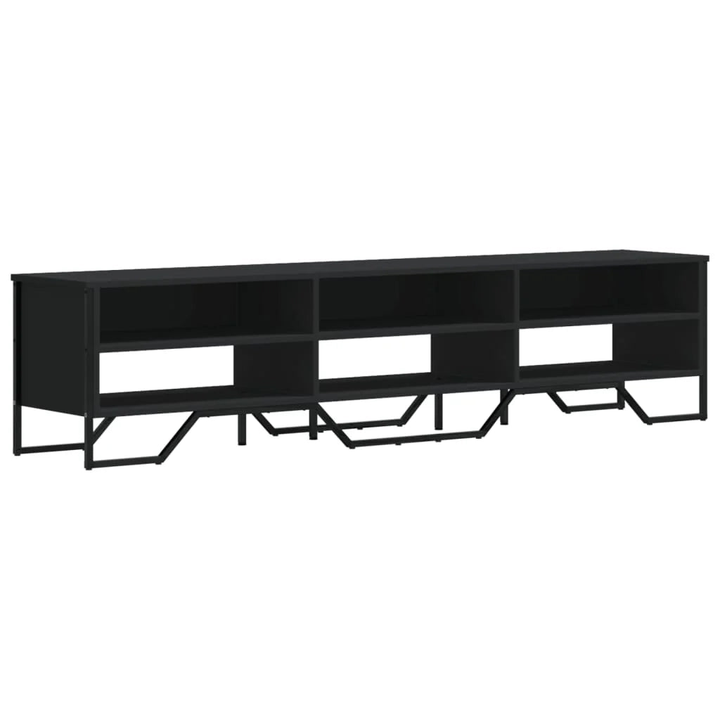 Mobile TV multimediale scaffale TV credenza mobile TV sala da pranzo soggiorno camera da letto 180 x 34 x 41 cm legno ingegnerizzato nero 02_0026097