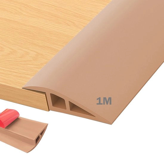 Elenco di pavimentazione, profilo di transizione in PVC autofibro 1M x 5CM, differenza di altezza 10MM profilo di transizione per pavimento, profilo di transizione per scalini in lamina (marrone)