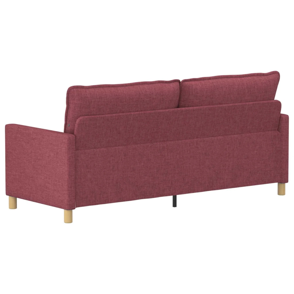 Divano Rosso Vino 196 x 81 x 87,5 cm Tessuto