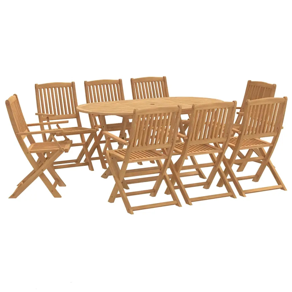 Set da Pranzo da Giardino 9 pz Legno Massello di Acacia 3214239