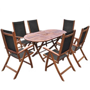 Set da Pranzo da Giardino 9 pz con Cuscini Massello di Acacia 42649