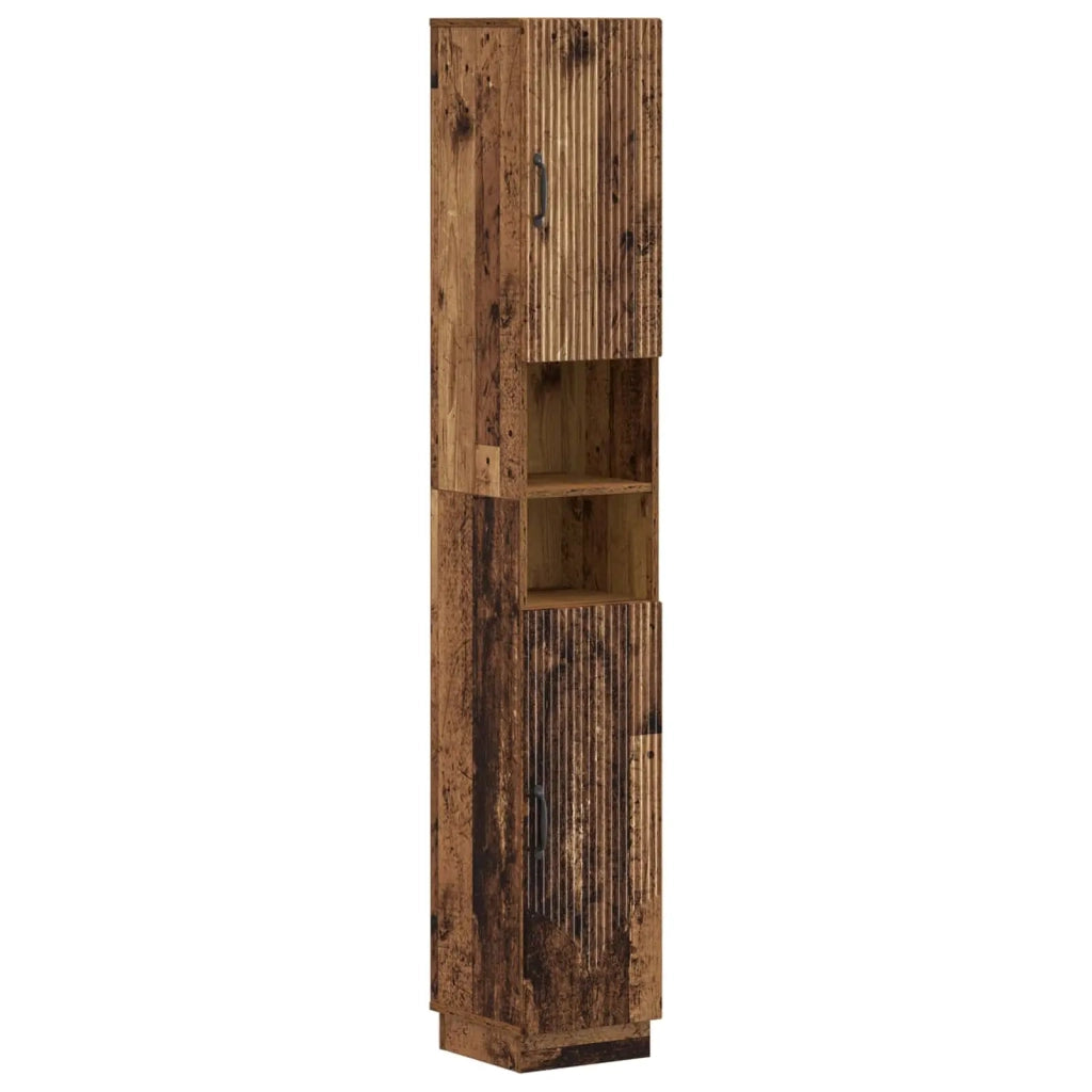 Set di Mobili da Bagno da 4 Pezzi HOORN Legno antico 3417961