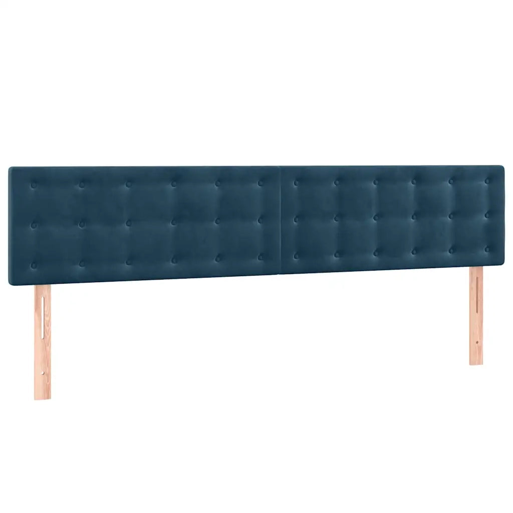 Testiera 2 pz-Set di 2 Testata-Testiera Decorativa Blu Scuro 80x5x78/88 cm in Velluto 279262