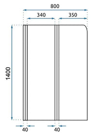 Schermo Vasca Pieghevole Rea Agat-2 80 Brush Gold