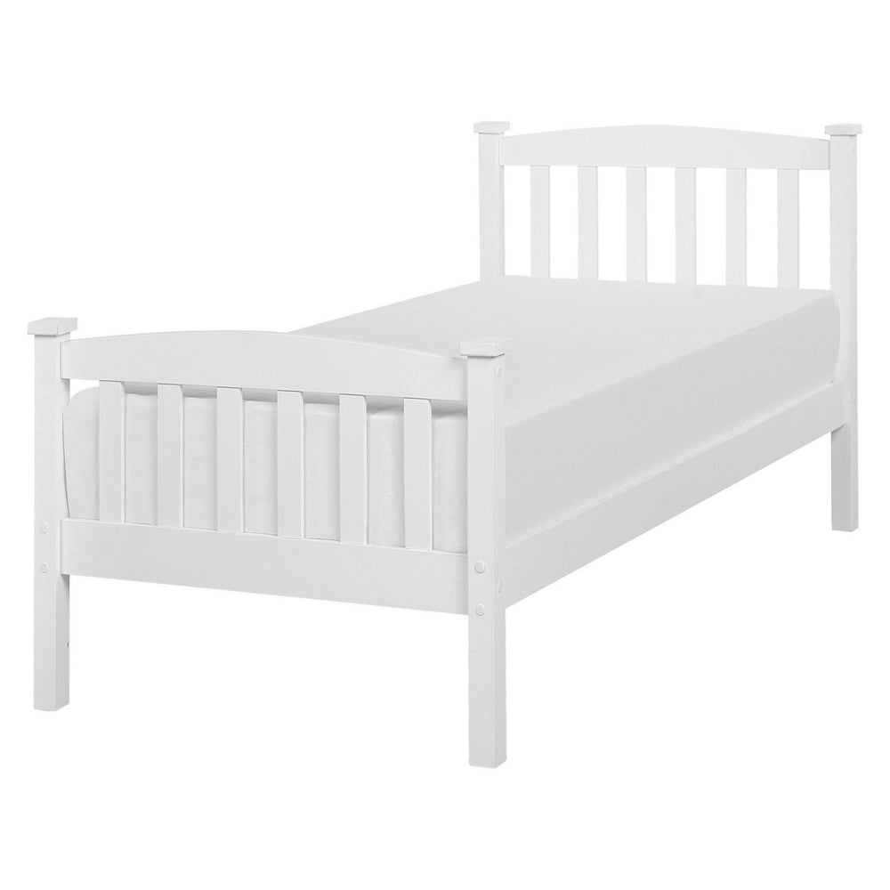 Letto singolo in legno di pino bianco 90 x 200 cm rete a doghe