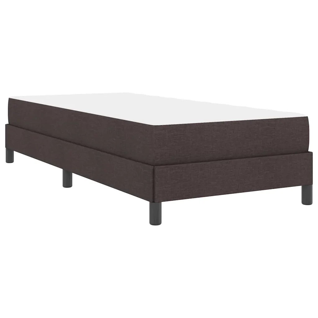 Letto a molle con materasso Marrone Scuro 90 x 190 cm Tessuto 3398454