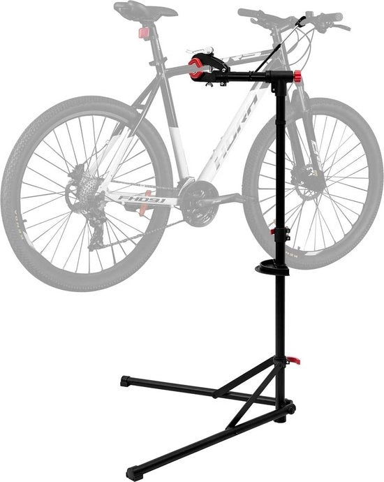 Kit di riparazione bicicletta - Standaardaferro e costruzione in alluminio - Regolabile in altezza - 165 cm x 39 cm x 81 cm