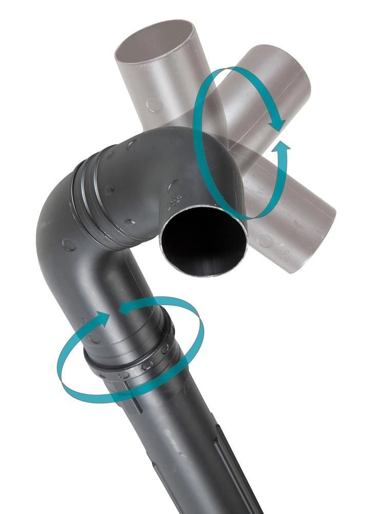 Makita 191B03-8 Kit di Pulizia per Grondaie con 3 Tubi di Prolunga e Terminale Lunghezza Massima 3200 mm Compatibile con Soffiatori Makita DUB184 DUB362 DUB363 colore Nero