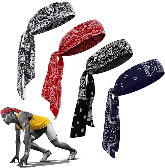 Cintura Sport Elastica Bandana Adattabile Disegno Pirata - Set da 4