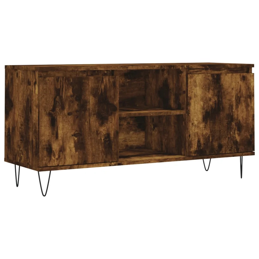 Mobile Porta TV Rovere Fumo 104x35x50 cm in Legno Multistratocod mxl 82097