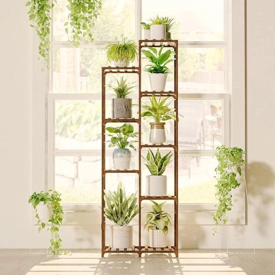 Stand per piante esterno angolare - 1575 cm - piattaforma per piante per sala soggiorno balcone giardino