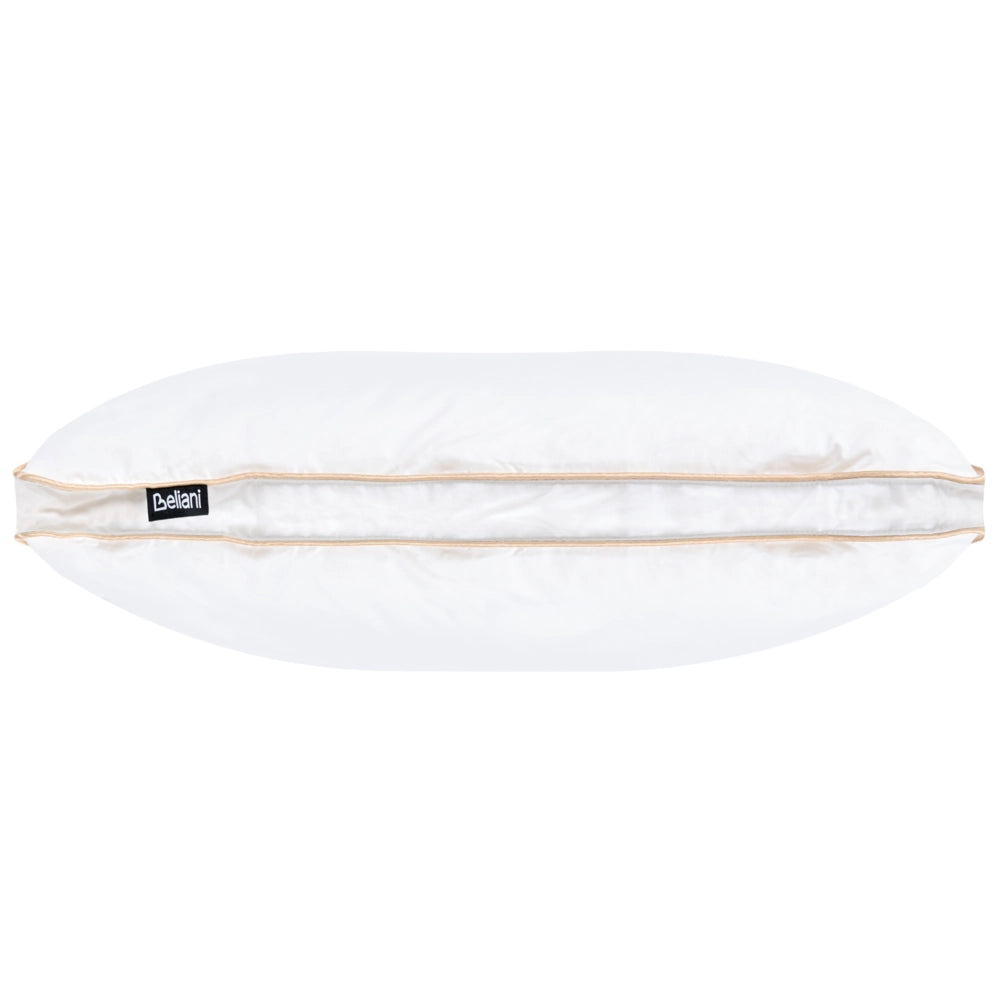 Cuscino alto a triplo scomparto Rivestimento in cotone premium Imbottitura in piuma d'oca Imbottitura in piuma d'oca Bianco 40 x 80 cm