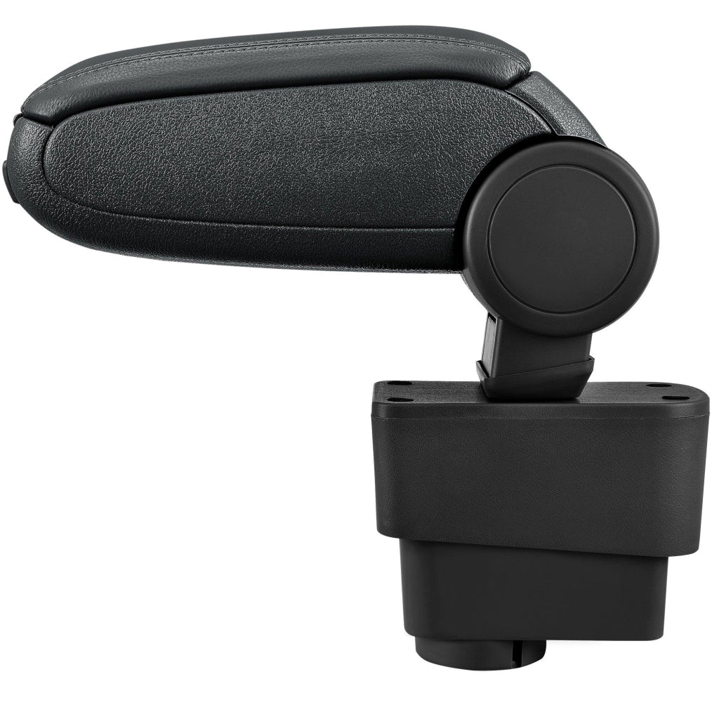 Bracciolo centrale per Fiat Grande Punto con vano imbottito in similpelle nera con cuciture nere 03_0000443