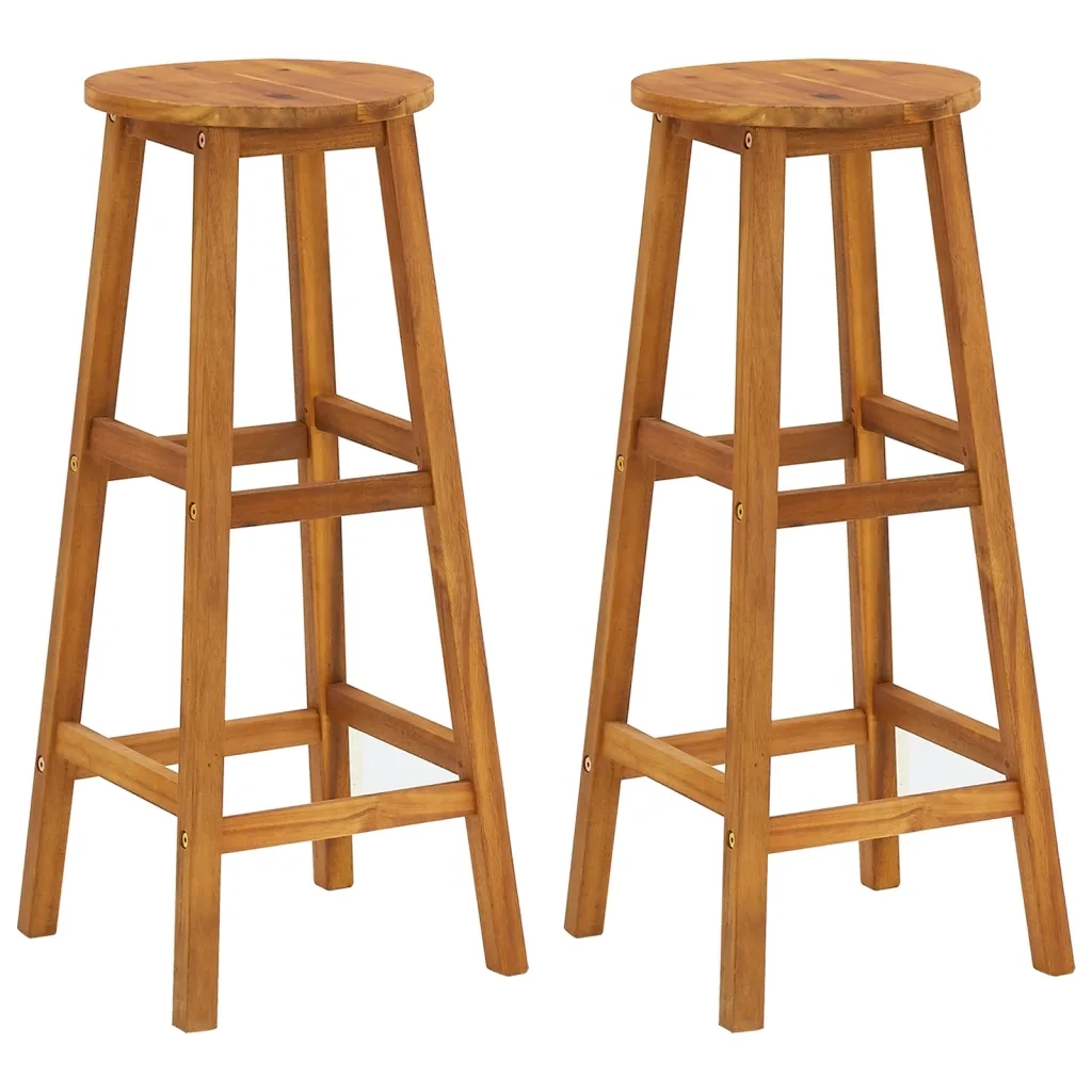 Set da Bar per Giardino 3 pz in Legno Massello di Acacia