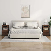 vidaXL Armadio da Notte 2 pcs Rovere marrone 40 x 31 x 60 cm