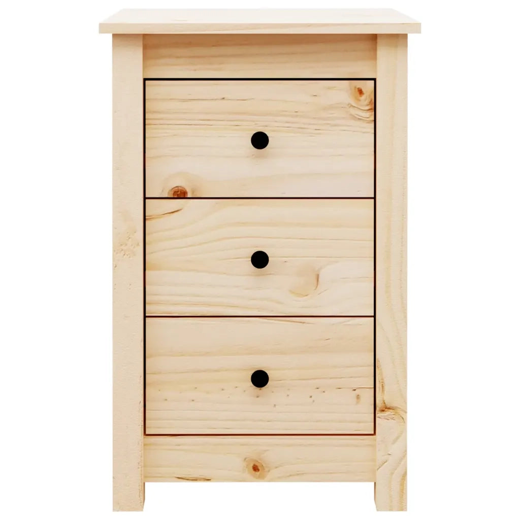 Comodino 40x35x61,5 cm in Legno Massello di Pino 813699