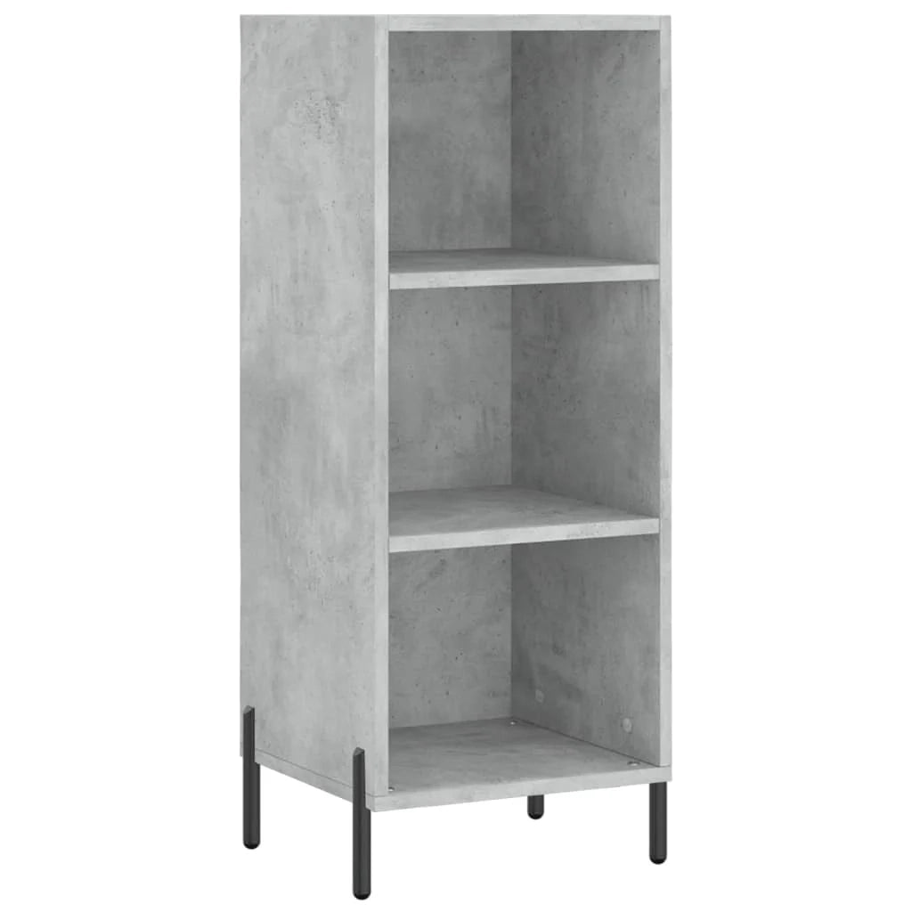Buffet credenza cassettiera mobiletto mobile contenitore organizer cucina soggiorno salotto alto 34,5 x 34 x 180 cm legno ingegnerizzato grigio 02_0034417