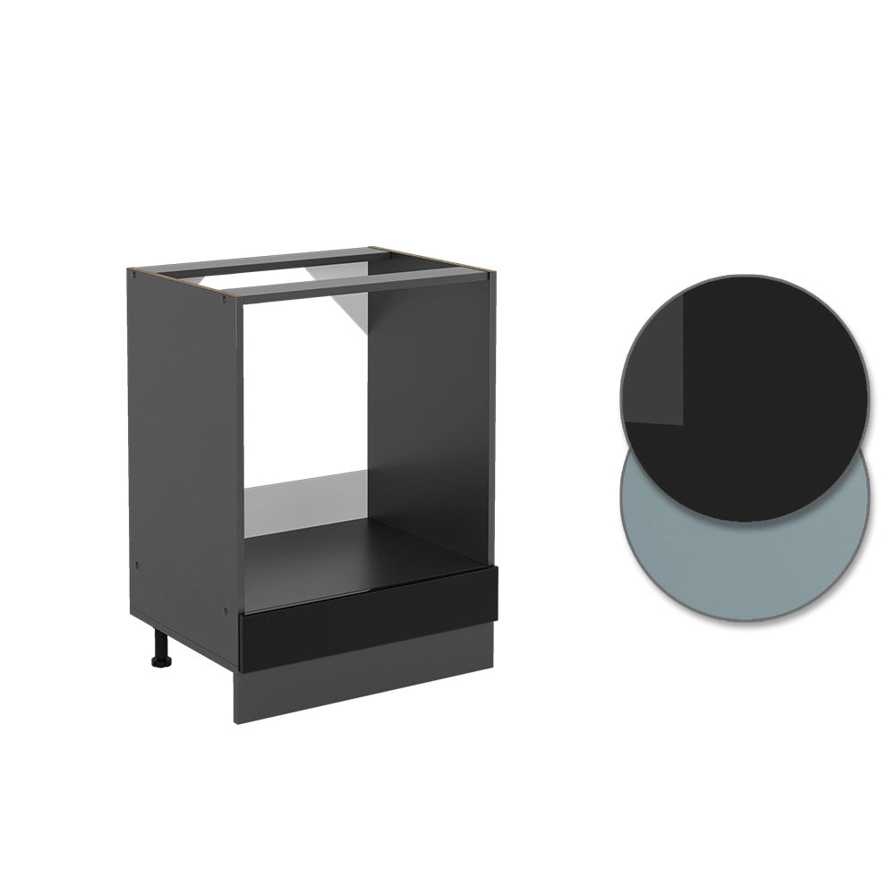 Vicco Mobile per forno da incasso Nero lucido 60 cm PL Marmo