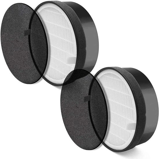 Filtro di sostituzione adatto per l'aria purificatrice Levoit LV-H132 - filtro attivo carbone - Sostituisce LV-H132-RF filtro dell'aria - 2 pezzi