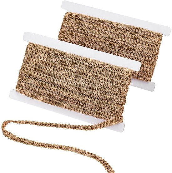 Tessuto a intrecciato 1,3 cm largo - 30 metri - Trim di velluto - Decorazione per abitazione - Decorazione decorativa - Fai da te per abiti - Artigianato - Trim decorativo