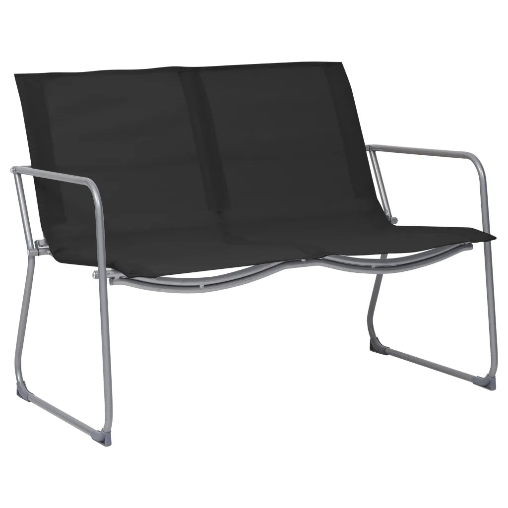 Set Divano da Giardino 4 pz in Tessuto e Acciaio Nero cod mxl 34572