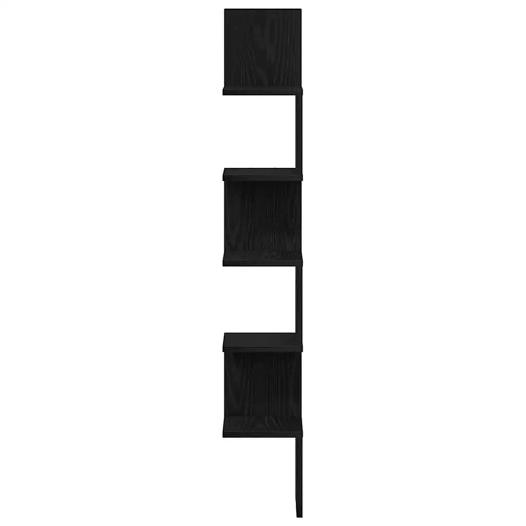 Mensola angolare A parete Rovere Nero 20 x 20 x 127,5 cm 862656