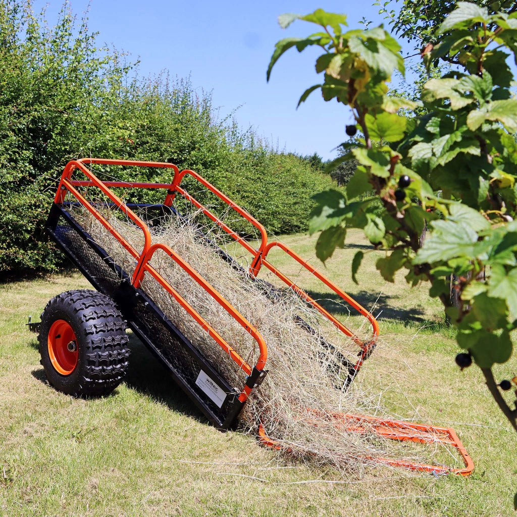 Rimorchio ribaltabile per trattorino 680kg 216x122x76,2 cm, con laterali rimovibili