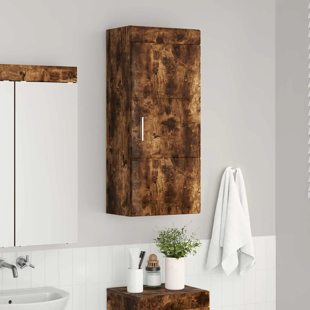 Armadio da bagno a muro TULUM Rovere fumé 37 x 24,5 x 86 cm