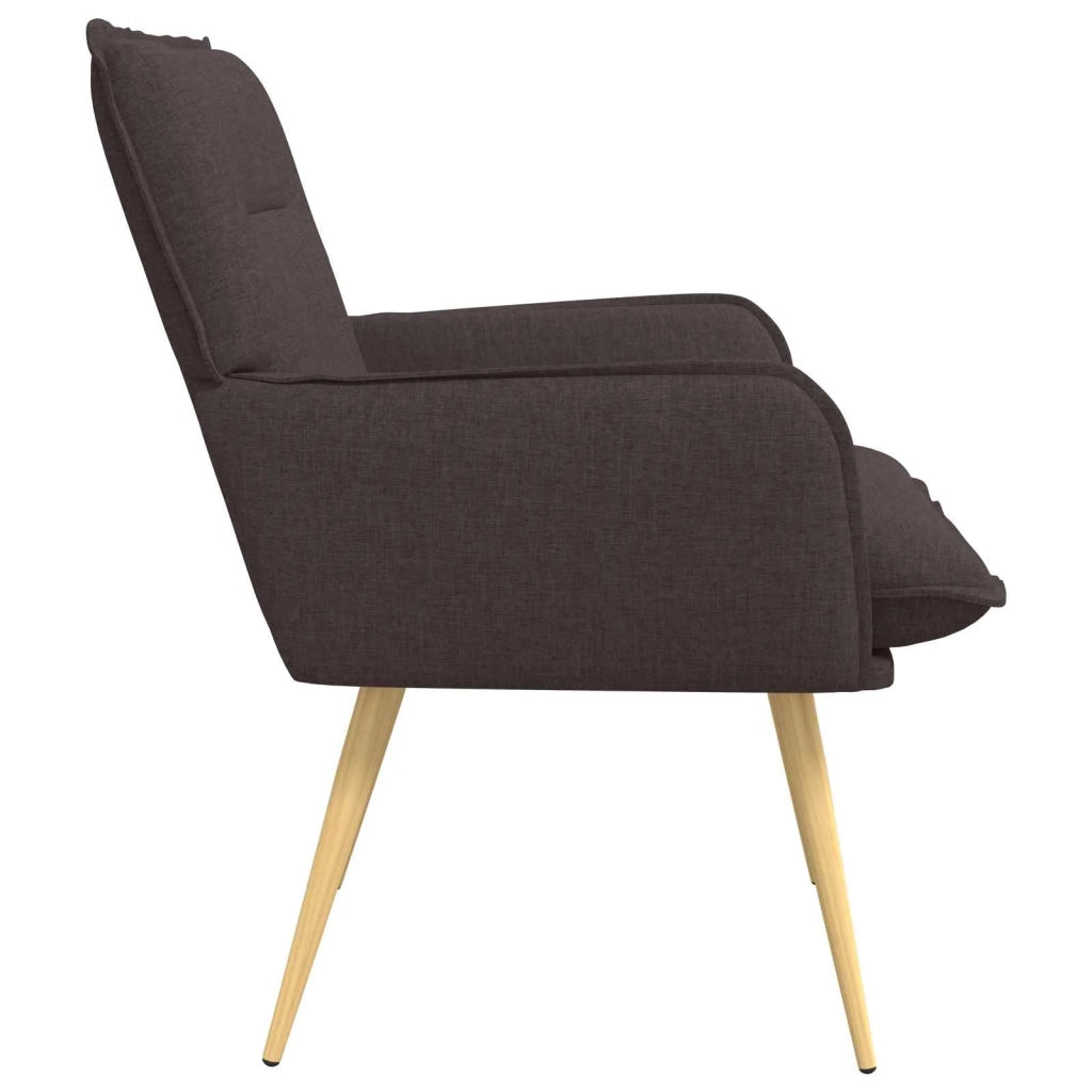 Poltrona Marrone Scuro Tessuto 42047702