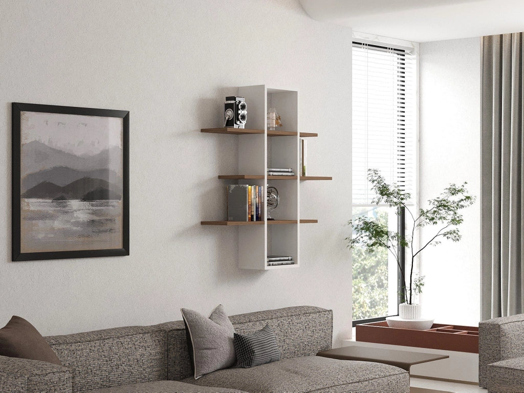 Erbe, Mensola 3 Ripiani, 96x20x101h cm Bianco