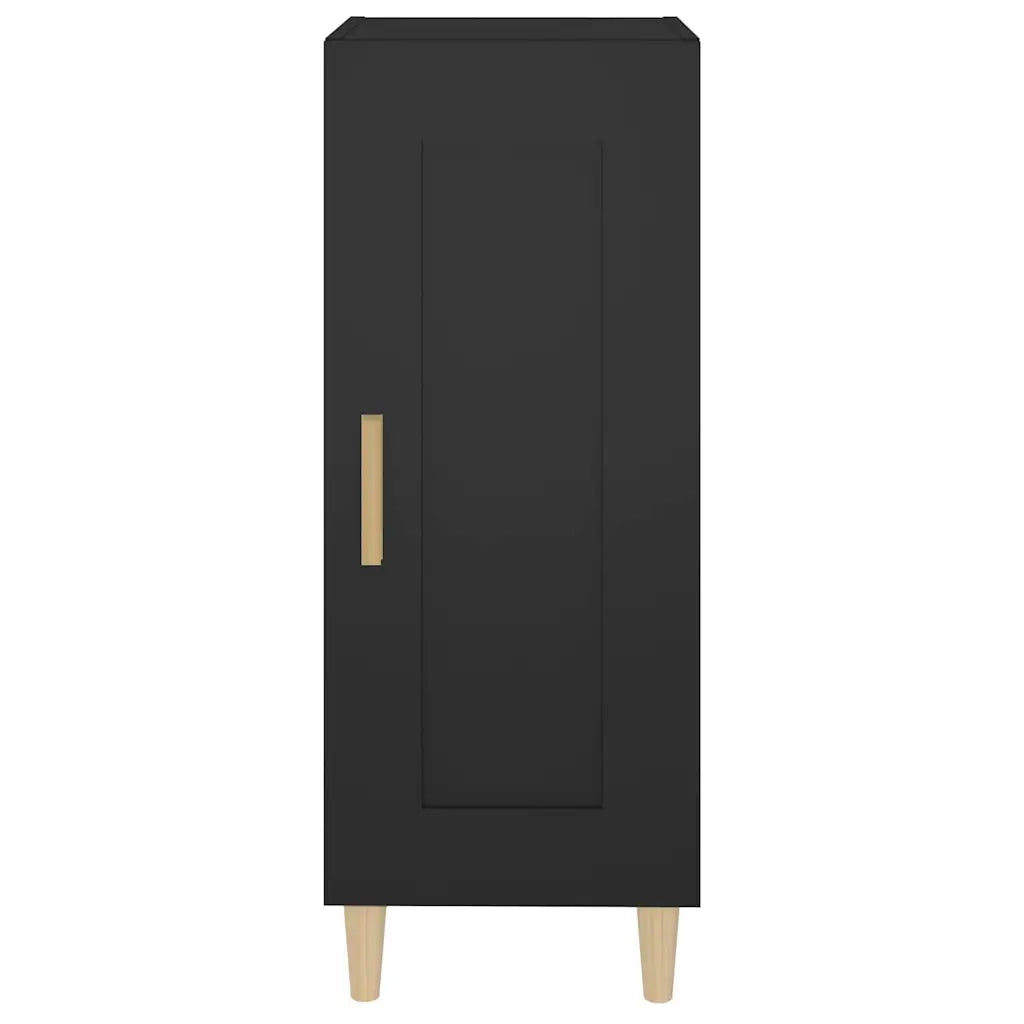 Credenza | Madia | Buffet da pranzo | Armadio da pranzo Nero 34,5x34x90 cm in Legno Multistrato